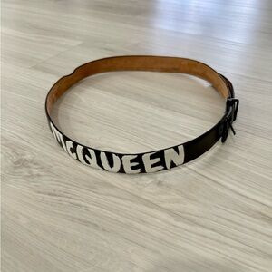 Alexander McQueen Tan Leather Belt